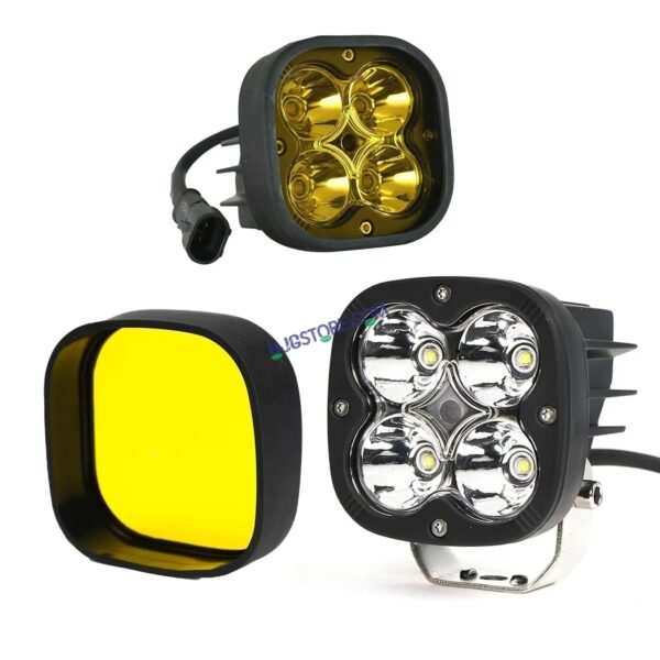 HJG Spare Yellow Filter Cap for 60W 4 LED CREE 60W Fog Light Yellow Filter Cover Auxiliary Light For All Motorcycles Yellow Filter Cap (Pack of 1) HJG Yellow Filter Cover - Image 5