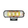 HJG 4 LED Light Bar with Red Blue Flash Strobe Fog Light for Bikes and Cars High Power, Heavy clamp and Strong aluminum. (4 LED Fog Light Bar Single) White/Yellow, Red Blue Strobe Flash, Pack of 1