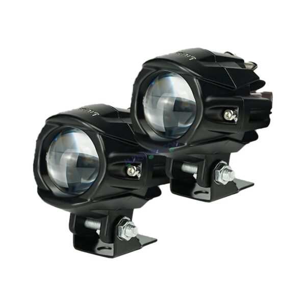 HJG New Model Alien Projector LED Fog Light Dual Shot 80W Fog Light For Bike/Car/Thar/Jeep ( Cool White/Yellow with Red DRL, 40W each * 2 = 80W Total ) - Pack of 2 - Image 2