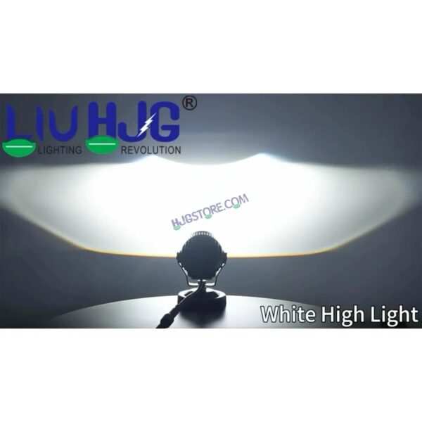 HJG New J37 Single Projector Lens 2pc Foglight Single LED Projector Fog Lens 60W with Red DRL Foglight Ultra Wide Dual Intensity LED Fog Lights White/Yellow/Red DRL Projector (60W) Universal For All Cars & Bikes LIU HJG J37 Projector Lens Power Efficient - Image 6