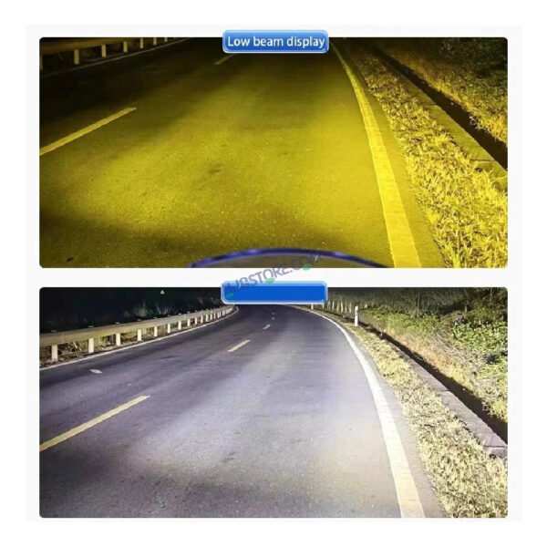 HJG 3 LED Projector Fog Triple Lens 120W Foglight New Model with Power Adaptor Foglight Ultra Wide Dual Intensity LED Driving Fog Lights White/Yellow (2*60W = 120W Total) Universal For All Cars & Bikes HJG New 3 LED Projector Devil HJG 126 Fog - Image 7