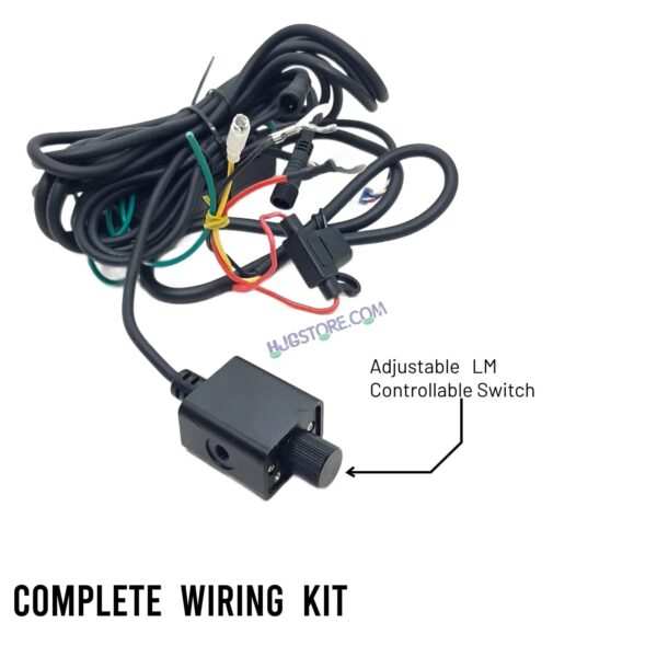 LIUHJG LIU HJG Mercedes Y Lens Foglight with Dimmer Controller Wiring Harness Kit Ultra Wide Dual Intensity LED Driving Fog Lights White/Yellow (2*45W = 90W Total) Universal For All Cars & Bikes with Brightness Controller Switch - Image 2