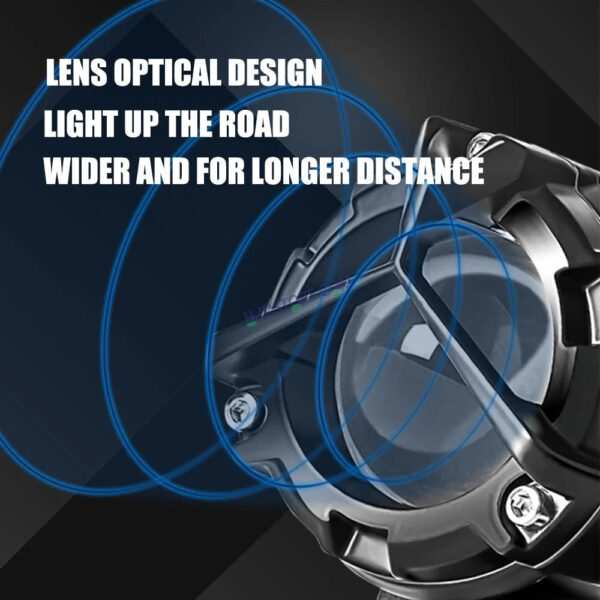 LIUHJG LIU HJG Mercedes Y Lens Foglight with Dimmer Controller Wiring Harness Kit Ultra Wide Dual Intensity LED Driving Fog Lights White/Yellow (2*45W = 90W Total) Universal For All Cars & Bikes with Brightness Controller Switch - Image 4