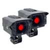 HJG Red Devil Projector Original 200W Projector Lens Fog LED Laser Projector HJG Fog Light with Red Devil Lens 200W Red/White (Low and High Beam) MEGA DRIVE Fog Light For Bike/Car/Thar/Jeep/SUV/Universal ( Cool White with Red Devil DRL ) - Pack of 2
