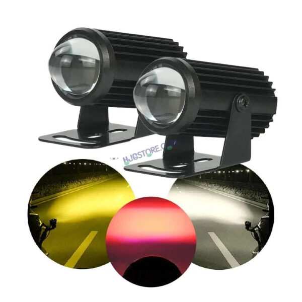 HJG Mini Drive Devil Metal Spot Light with Red DRL, White, Yellow Light Car Motorcycle Truck Off Road 20w Spot Fog Lights Driving Spotlight HJG Original Spot Light Fog light Devil Mini Drive, Pack of 2