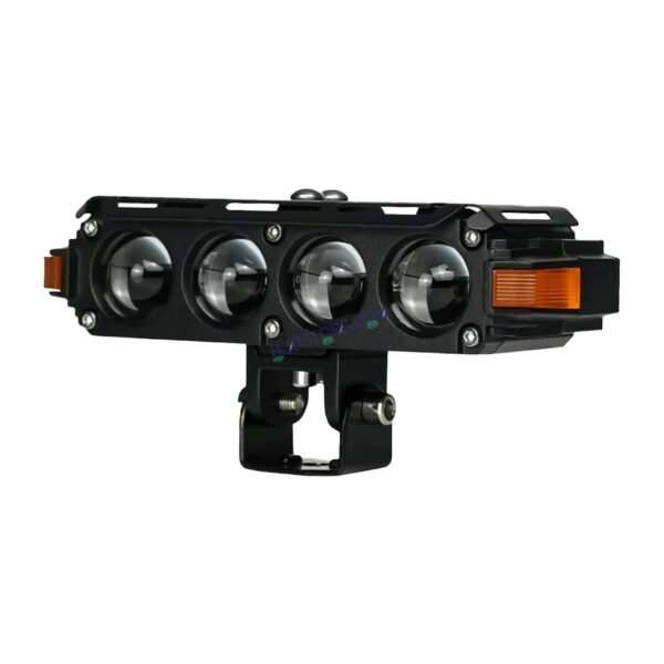 HJG Hazard 4 Lens Foglight with Wiring Kit Combo Quad 4 Lens 160W with Hazard DRL Foglight Ultra Wide Dual Intensity LED Fog Lights White/Yellow (2*80W = 160W Total) Universal For All Cars & Bikes LIU HJG Hazard S62 4 Lens Projector Fog with Wiring Kit - Image 3
