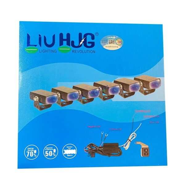 HJG LIU HJG Original Waymaker 6 LED New Model Slim Drive Grille Fitting Dual Colour Fog Light Mini Drive Light Version 4 And Wiring With Canbus For All Cars and Motorcycles (6Pcs) HJG Waymaker Foglight HJG New Model 6 LED with Canbus Wiring Harness Kit - Image 4