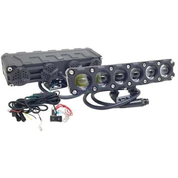 HJG Future Eyes 6 Lens Heavy with Remote Wiring Harness Kit 180W 6 Lens MEGA DRIVE Fog Light For Bike/Car/Thar/Jeep ( Cool White, 90W each * 2 = 180W Total ) - Pack of 2 HJG Future Eyes 6 Lens with Remote Wiring Harness Kit - Image 2