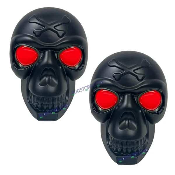 HJG Skull Red DRL Eye Foglight 120W Fog Light For Bike/Car/Thar/Jeep (Red Eye/Cool White/Yellow/Warm White, 120W) - Pack of 2 HJG New Model Skull Foglight, Pack of 2, Red DRL Skull