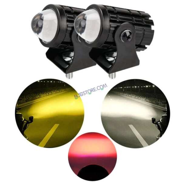 HJG Mini Spot Light Devil with Red DRL, White, Yellow Light Car Motorcycle Truck Off Road 20w Spot Fog Lights Driving Spotlight HJG Original Spot Light Fog light Devil Mini Drive, Pack of 2