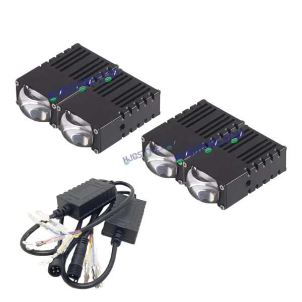 HJG Original Waymaker 2 LED New Model Slim Drive Dual Colour Fog Light Mini Drive Light Version 4 With Red Devil Eye And Wiring With Canbus For All Cars and Motorcycles (2Pcs) HJG Waymaker Foglight HJG New Model 2 LED - Image 2