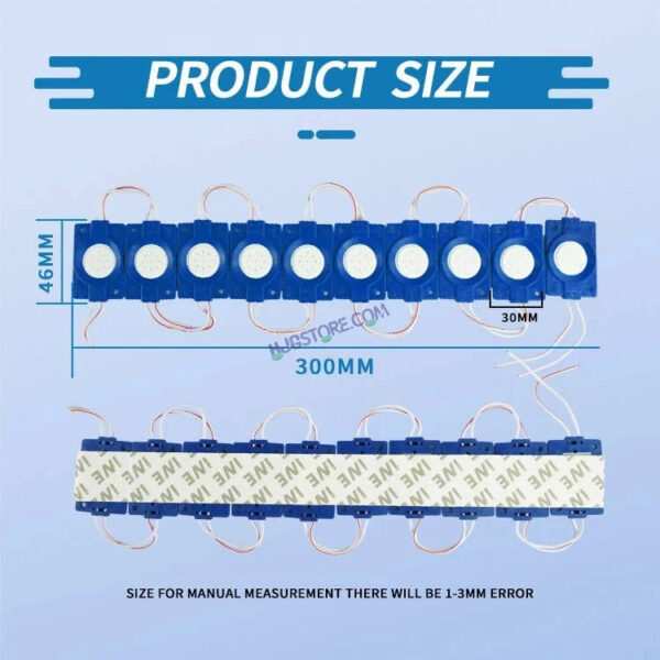 HJG Round Blue Underglow PATCH LIGHTS (Front/Rear , Bike Body Lights) - PACK OF 4 - IP65 WATERPROOF DUSTPROOF SHOCKPROOF - Universal Decorative Light for all Motorbike, Car, Trucks LED (12V, 1.5 W)  (Universal, Pack of 4, Blue) - Image 5