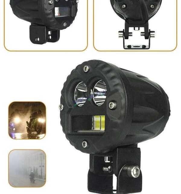 HJG LED Foglight Alien Motorcycle Light 40w Auxiliary Led Spotlights Mini Fog/driving Lights For Motorcycle White/yellow Motorbike Led Lights, Set of 2 - Image 5