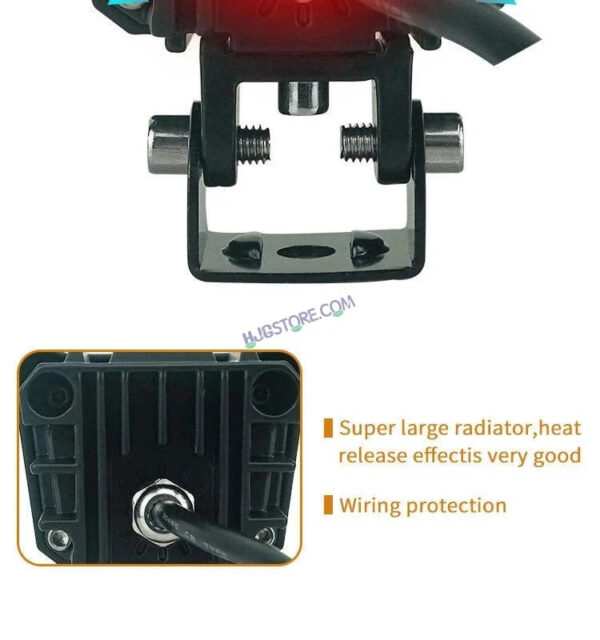 HJG New Model 150W Foglight Projector Lens with Devil Red DRL Future Eyes 150W MEGA DRIVE Fog Light For Bike/Car/Thar/Jeep ( Cool White, 75W each * 2 = 150W Total ) - Pack of 2 - Image 4
