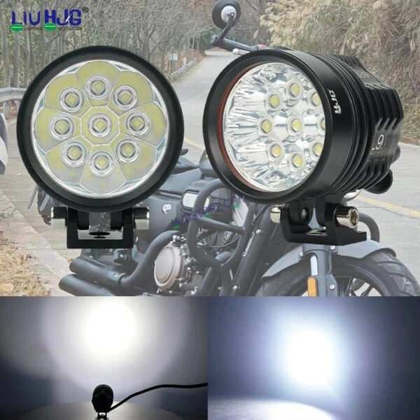 HJG KZ30 Torch 120W Foglight Foglamp HJG Car Accessories Led Headlights Mini Driving Lights Led Fog Lights For Motorcycle Lights, Set of 2
