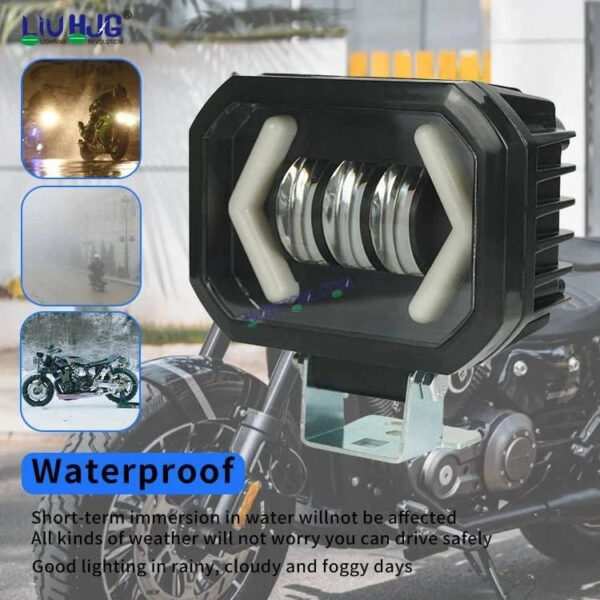HJG Arrow DRL Square Original Foglight 120W 4 Lens Dual Color White/Yellow LED Foglights (Set of 2) (Copy) - Image 5