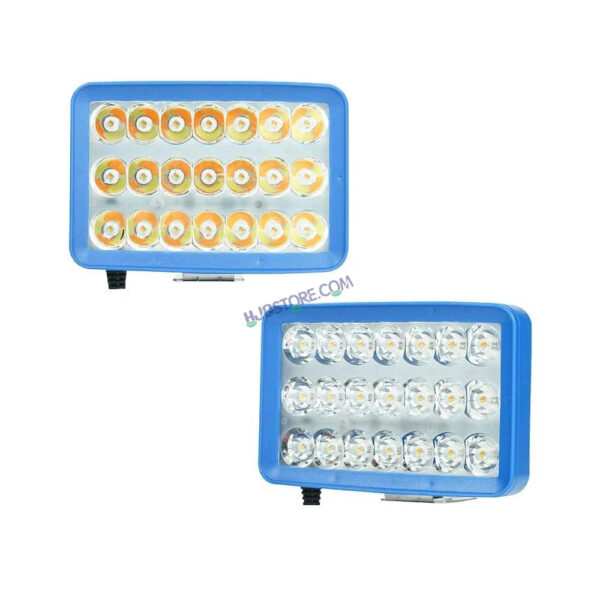 HJG 21 LED Rectangle Foglight Foglamp 3 Colour White, Warm White, Yellow HJG Foglight HJG Car Accessories Led Headlights Mini Driving Lights Led Fog Lights For Motorcycle Lights, Set of 2