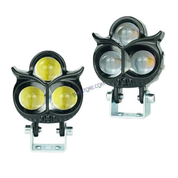 HJG 3 LED Owl Foglight Foglamp HJG Car Accessories Led Headlights Mini Driving Lights Led Fog Lights For Motorcycle Lights, Set of 2 HJG Owl Foglight