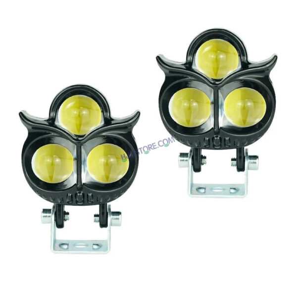 HJG 3 LED Owl Foglight Foglamp HJG Car Accessories Led Headlights Mini Driving Lights Led Fog Lights For Motorcycle Lights, Set of 2 HJG Owl Foglight - Image 2