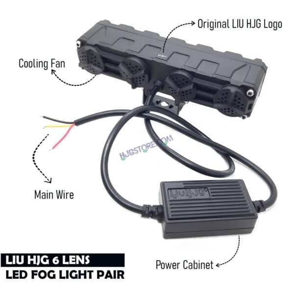LIUHJG LIU HJG Future Eyes 6 Lens Heavy 180W 6 Lens MEGA DRIVE Fog Light For Bike/Car/Thar/Jeep ( Cool White, 90W each * 2 = 180W Total ) - Pack of 2 HJG Future Eyes 6 Lens - Image 5