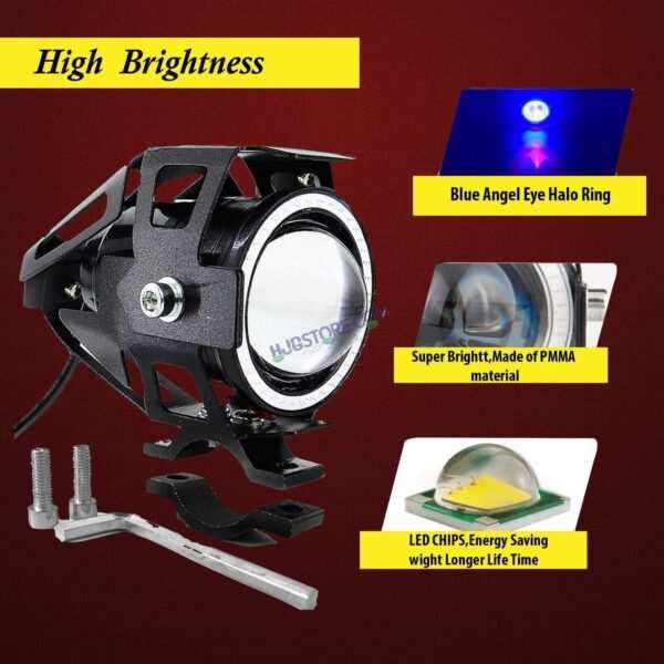HJG U7 Projector Lens Foglight (Set of 2 with switch) - UNIVERSAL for All Cars & Bikes - Image 6