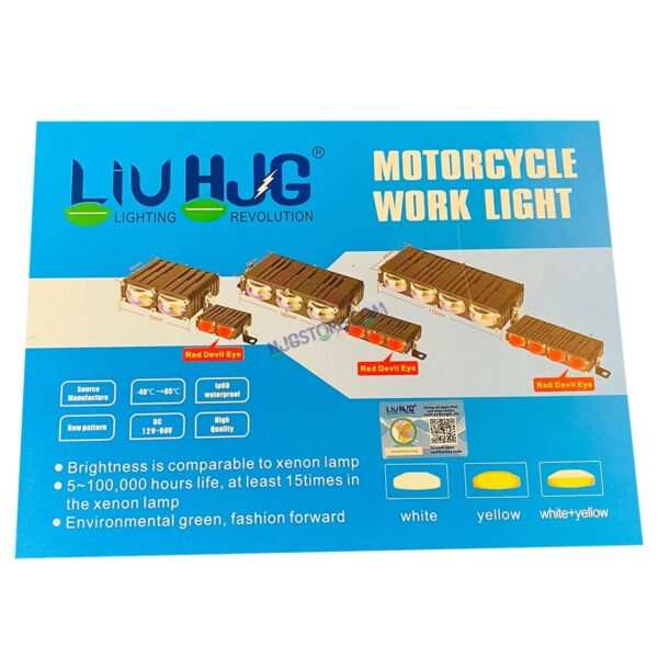 HJG Original Waymaker 2 LED New Model Slim Drive Dual Colour Fog Light Mini Drive Light Version 4 With Red Devil Eye And Wiring With Canbus For All Cars and Motorcycles (2Pcs) HJG Waymaker Foglight HJG New Model 2 LED - Image 7