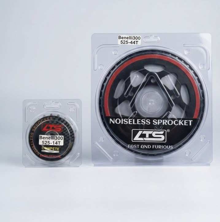 LTS Noiseless Chain Sprocket Kit for Benelli TNT 300 | 525 Pitch | OEM Fit 1 LTS Noiseless Chain Sprocket Kit for Benelli TNT 300 | 525 Pitch | OEM Fit