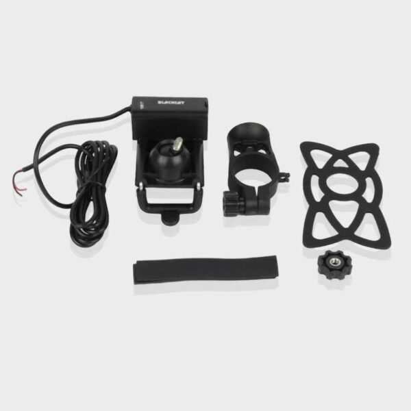 Black Cat Mobile Holder with Charger - Image 3