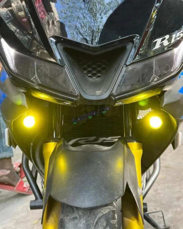 Original HJG Mini Drive LED Fog Light Bulb Lamp For Cars and Motorcycles Dual Color (White & Yellow) With Cooling Fan 2Pcs - Image 6