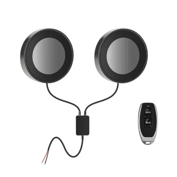 2x LED Dynamic Devil Eyes Lights 12V Car Remote Control Headlight - Image 2