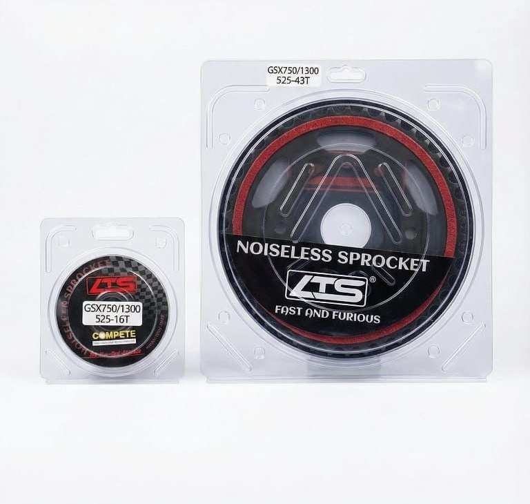 LTS Noiseless Chain Sprocket Kit for Suzuki Hayabusa Gen 2 & Gen 3 | 525 Pitch | Heavy Duty 1 LTS Noiseless Chain Sprocket Kit for Suzuki Hayabusa Gen 2 & Gen 3 | 525 Pitch | Heavy Duty