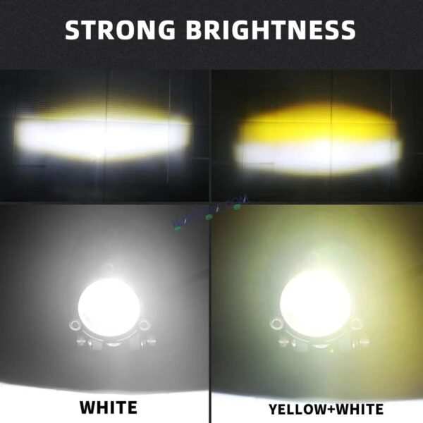 LIUHJG LIU HJG Heavy Mini Drive with Canbus LED Fog Light Bulb Lamp For Cars and Motorcycles Dual Color (White & Yellow) With Cooling Fan 2Pcs with Canbus Wiring - Image 10