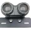 LED Tail Light Universal 40W Motorcycle LED Tail Light Turn Signal Light Dual Trailer Lights Brake Number Plate Holder Light9(BLACK)