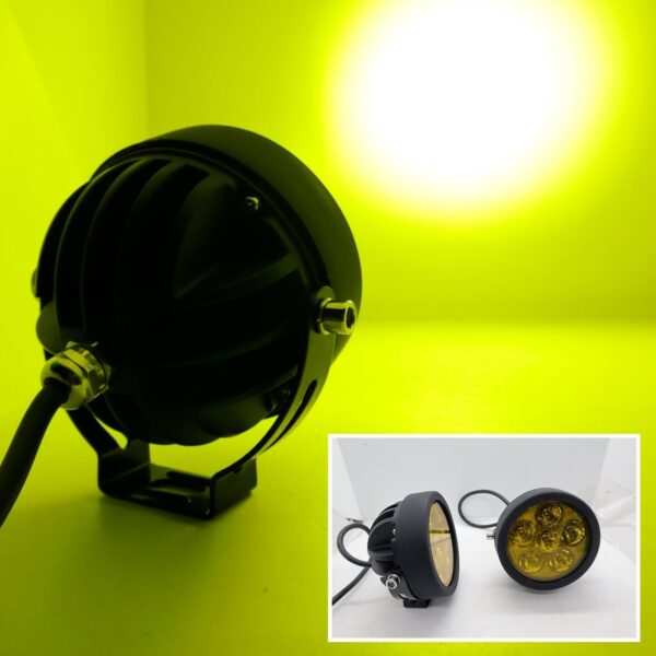 LIU HJG 120W Round 6 LED Fog Lights with Yellow Cap and Wiring Kit Universal for Car & Bike (Pack of 2) - Image 4