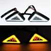 Triangle Flush Mount LED Body Indicator with Drl 2pc (Yellow/red)