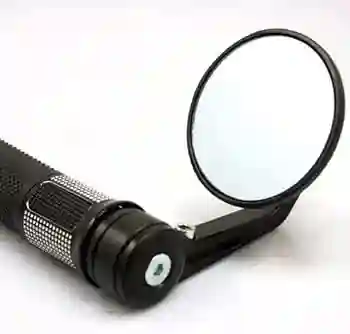 Motorcycle Bar End Round Rear View Mirrors for Bikes (Set of 2) 2 Motorcycle Bar End Round Rear View Mirrors for Bikes (Set of 2) - Image 2