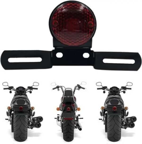 LED Tail Light Motorcycle Brake Rear License Plate Bracket Tail Light 12V for Harley Davision Brake Light Motorbike LED for Harley Davidson (12 V, 5 W)  (Universal For Bike, Pack of 1)