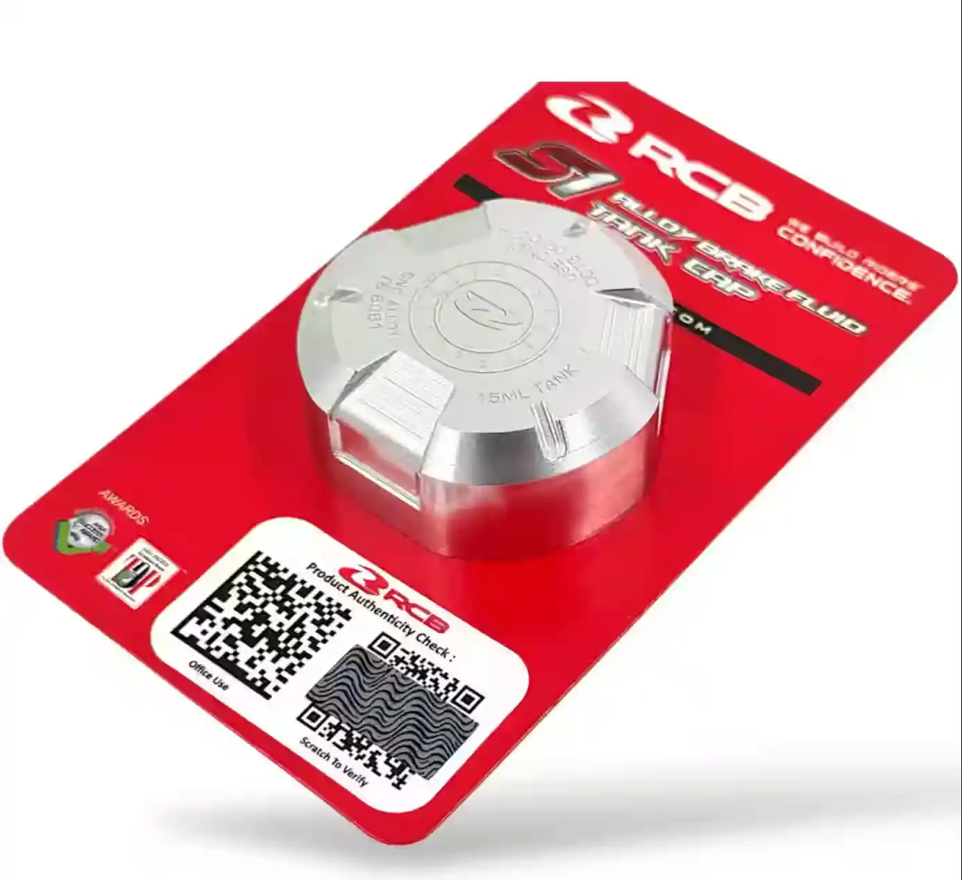 RCB S1 ALLOY BRAKE FLUID TANK CAP 15 ml 01BF004 ( SILVER ) 2 RCB S1 ALLOY BRAKE FLUID TANK CAP 15 ml 01BF004 ( SILVER ) - Image 2