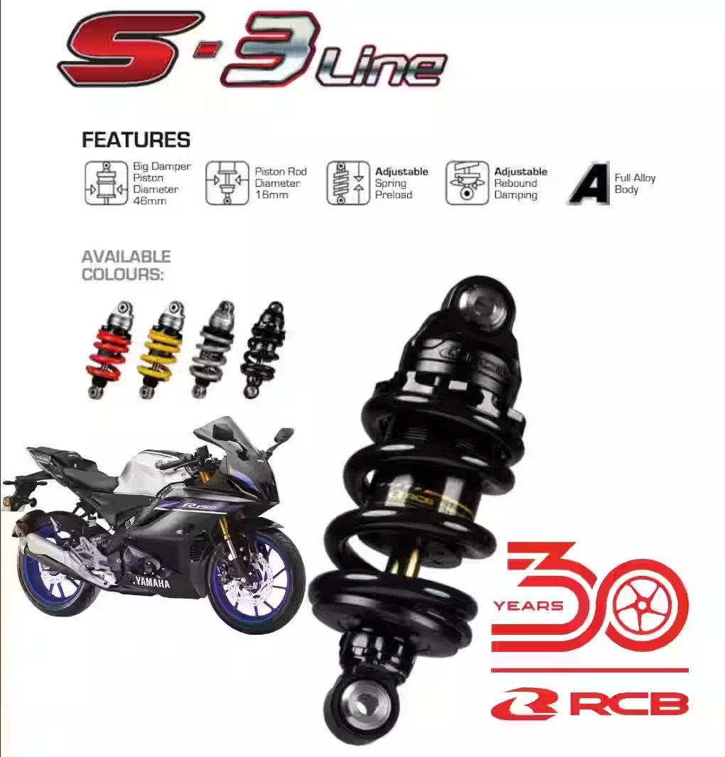 RCB MONOSHOCK S3 LINE R15 265MM 01M0360 (01M0360R RED) 1 RCB MONOSHOCK S3 LINE R15 265MM 01M0360 (01M0360R RED)
