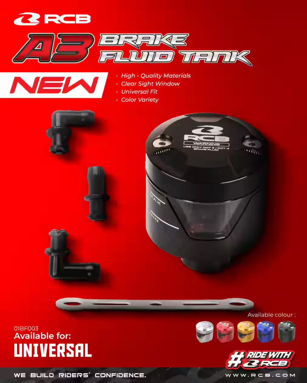RCB BRAKE FUILD TANK A3 01BF003 (01BF003R) 1 RCB BRAKE FUILD TANK A3 01BF003 (01BF003R)
