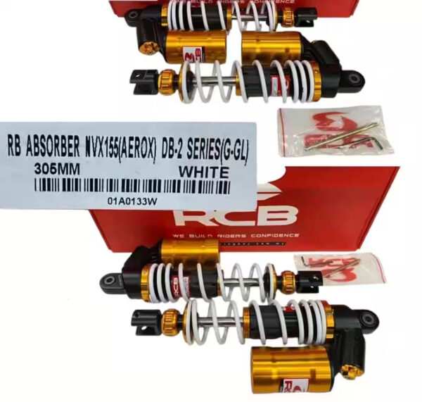 RCB DB-2 DB2 SERIES SUSPENSION REAR SHOCK ABSORBER FOR AEROX 01A0133W WHITE GOLD