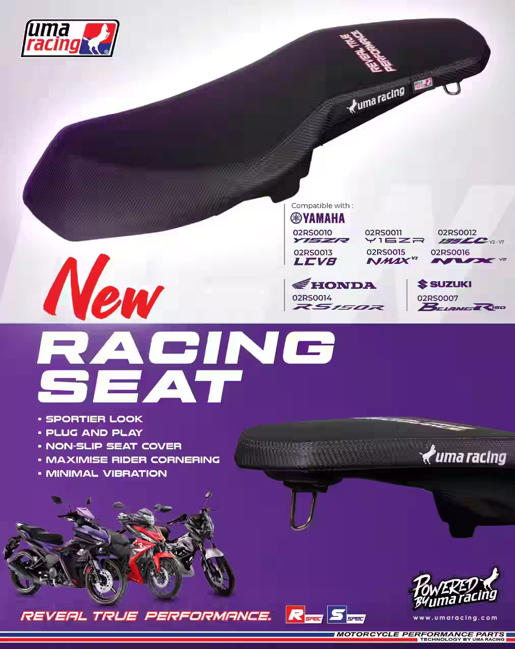 UMA RACING SEAT YAMAHA AEROX V2 02RS0016 2 UMA RACING SEAT YAMAHA AEROX V2 02RS0016 - Image 2