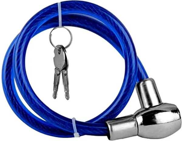 Multipurpose  Cable Lock (Multicolour) Cable Lock  (Blue, Black, Red)