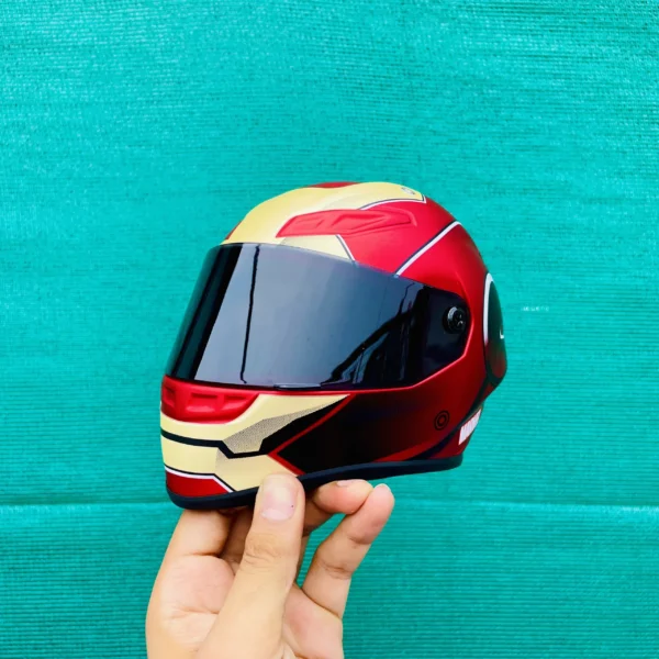 HJC Limited Edition White Venom Villain Miniature helmet and Iron Man helmet - Image 6