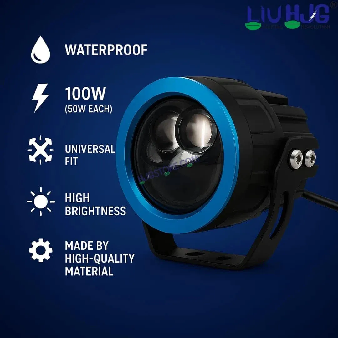 HJG Terminator 2 Projector Foglight 100W with Laser Spot and Wide Spread Red DRL/White/Yellow/Warm White Light 100W Foglight Ultra Wide Dual Intensity LED Driving Fog Lights 3000K/4300K/6500K Universal For All Cars & Bikes LIU HJG Terminator 2 Bi Foglight 5 HJG Terminator 2 Projector Foglight 100W with Laser Spot and Wide Spread Red DRL/White/Yellow/Warm White Light 100W Foglight Ultra Wide Dual Intensity LED Driving Fog Lights 3000K/4300K/6500K Universal For All Cars & Bikes LIU HJG Terminator 2 Bi Foglight - Image 5