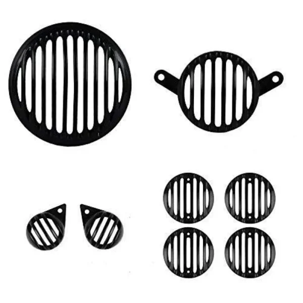 Grill Set - Set of 8 (Headlight And Indicators) for Royal Enfield Classic 350