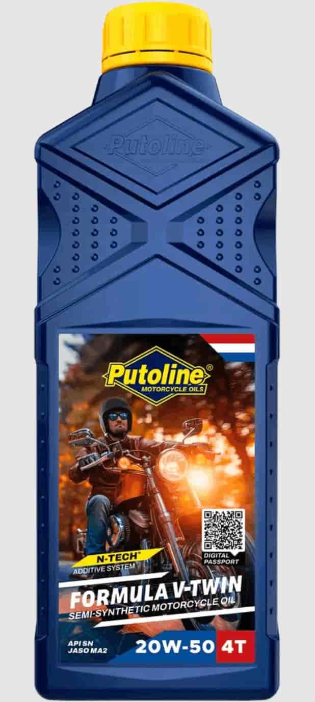 Putoline Formula V-Twin 20W-50 Semi-Synthetic 4-Stroke Motorcycle Oil - 1L Bottle (70182) 1 Putoline Formula V-Twin 20W-50 Semi-Synthetic 4-Stroke Motorcycle Oil - 1L Bottle (70182)