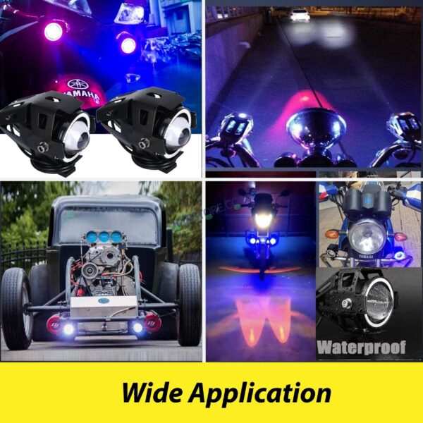 HJG U7 Projector Lens Foglight (Set of 2 with switch) - UNIVERSAL for All Cars & Bikes - Image 4