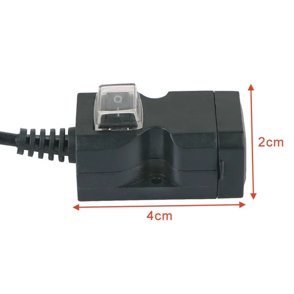 Motorcycle USB Charger Waterproof USB Cable Adapter w/ Switch & Mounts For Phone - Image 5
