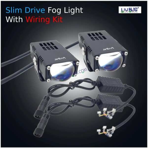 LIUHJG LIU HJG Waymaker Fog Light Dual Colour Fog Light Mini Drive Yellow White & Red Devil Eye Slim Drive Light Version 4 With Red Devil Eye And Wiring With Canbus Universal For All Cars and Motorcycles (2Pcs) HJG - Image 5
